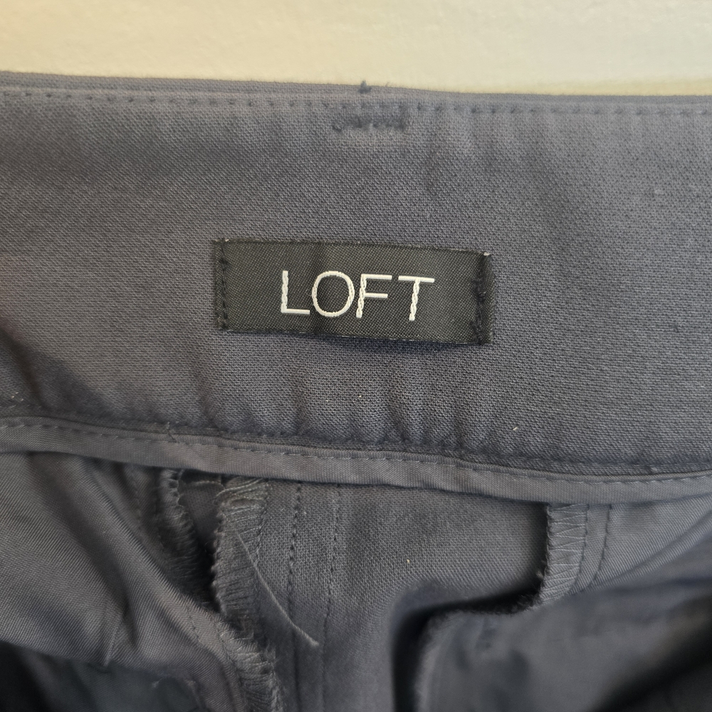 Loft Dark Gray Julie Skinny Ankle Dress Pants Size 10 Tall - Picture 8 of 9